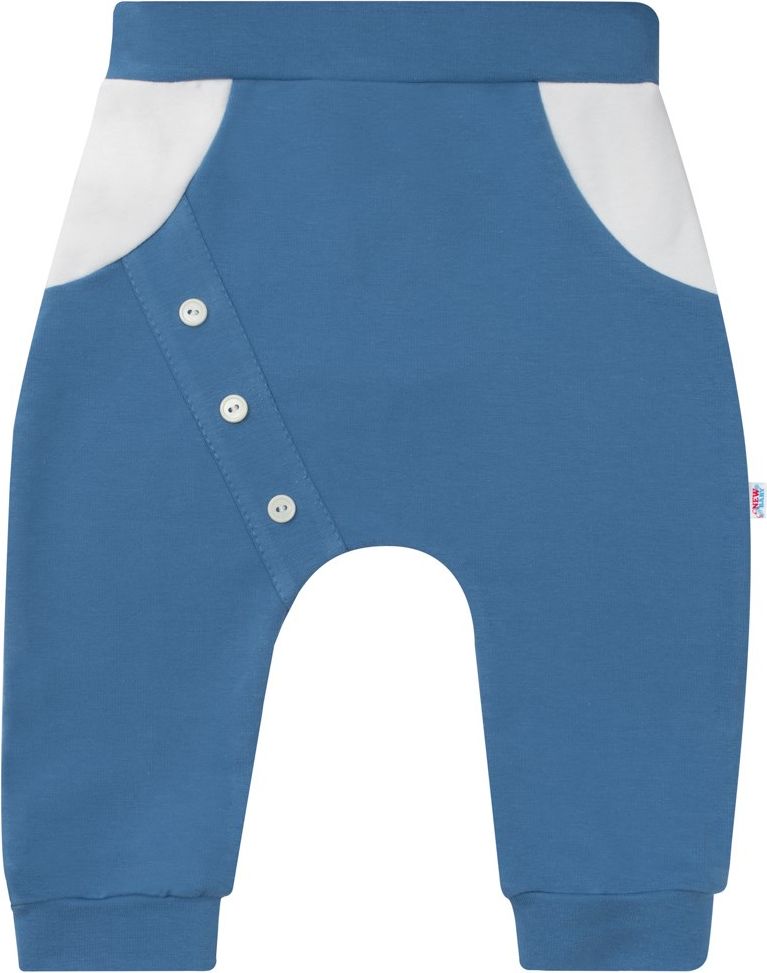 NEW BABY Kojenecké bavlněné tepláčky The Best modré 68 Bavlna/Elastan 68 (4-6m) - obrázek 1