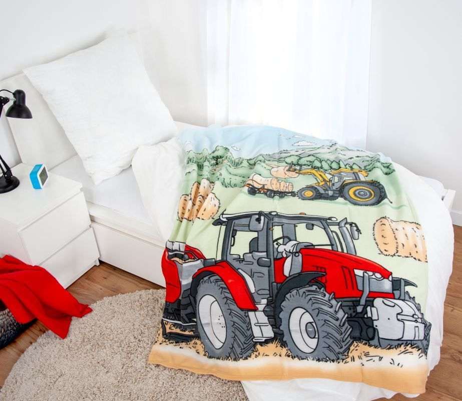 HERDING Fleece deka Traktor Polyester, 130/160 cm - obrázek 2