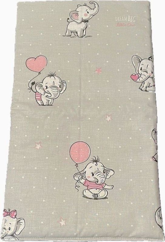 SDS Matrace do postýlky pro panenky Sloníci šedá/Sloníci bílá Bavlna, výplň: Polyester, 50/28 cm - obrázek 4