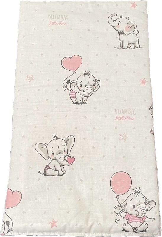 SDS Matrace do postýlky pro panenky Sloníci šedá/Sloníci bílá Bavlna, výplň: Polyester, 50/28 cm - obrázek 5