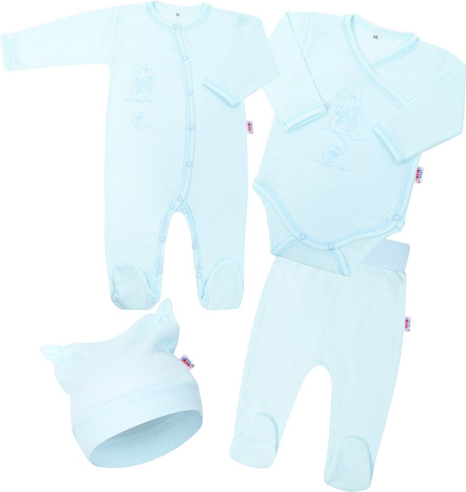 NEW BABY Kojenecká bavlněná soupravička Good Friends modrá 100% Bavlna 50 - obrázek 1