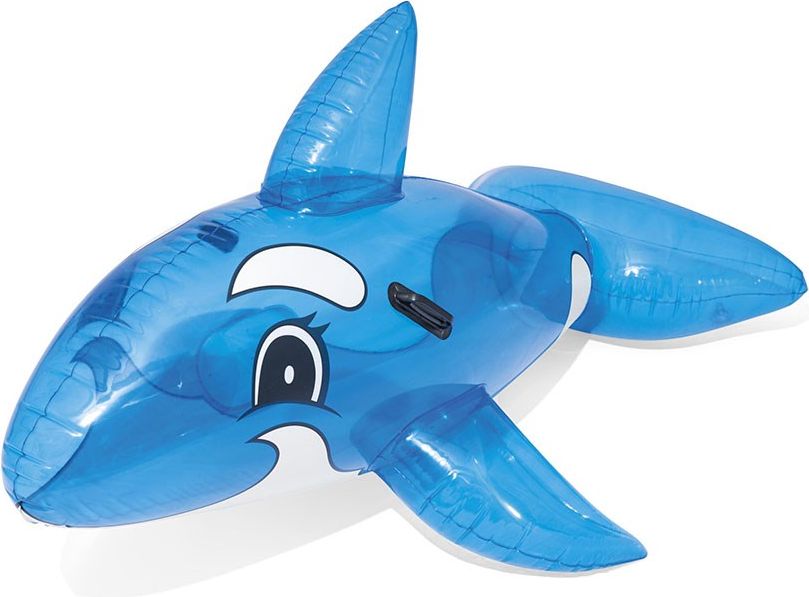 BESTWAY Dětský nafukovací delfín do vody s držadly modrý Bavlna/Polyester/Antialergické vlákno 157x94 cm - obrázek 1