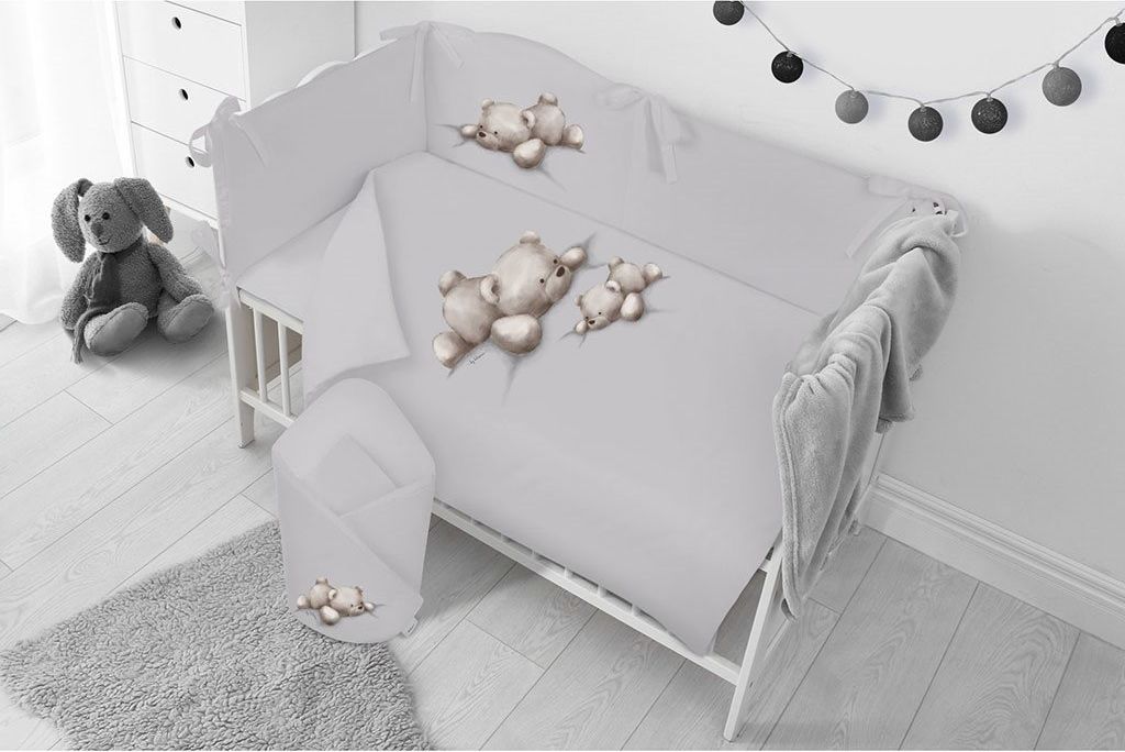 BELISIMA Zavinovačka Belisima Lazy Bear grey 100% Bavlna 75x75 cm - obrázek 2