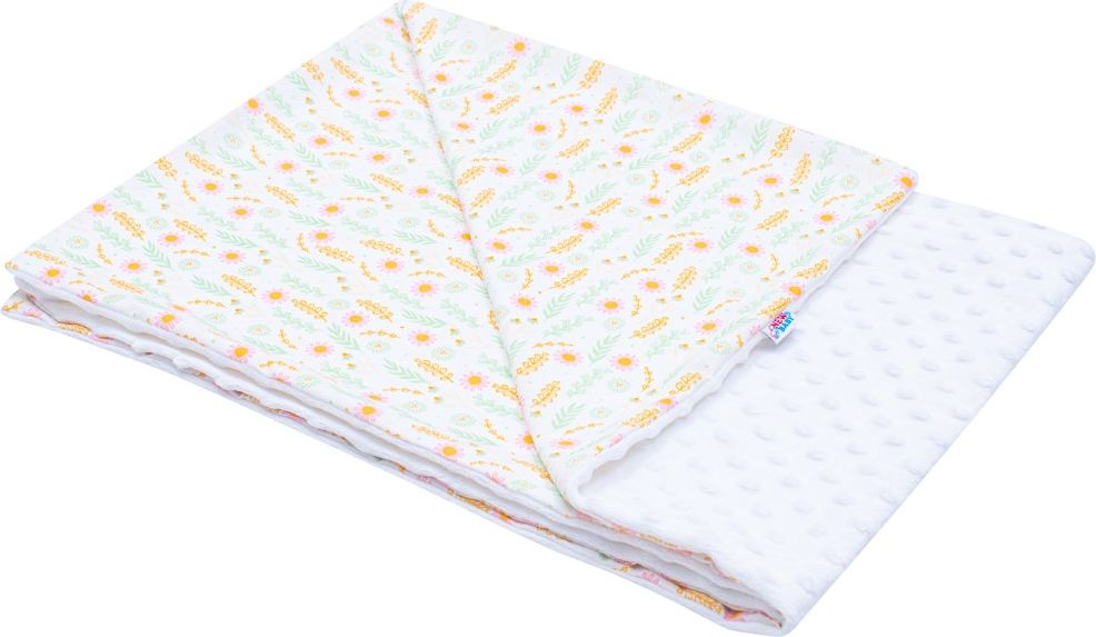 NEW BABY Dětská deka z Minky Harmony bílá Bavlna/Polyester/Antialergické vlákno 70x100 cm - obrázek 1