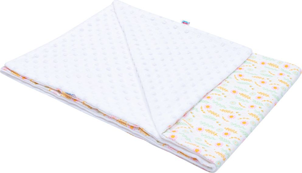 NEW BABY Dětská deka z Minky Harmony bílá Bavlna/Polyester/Antialergické vlákno 70x100 cm - obrázek 2