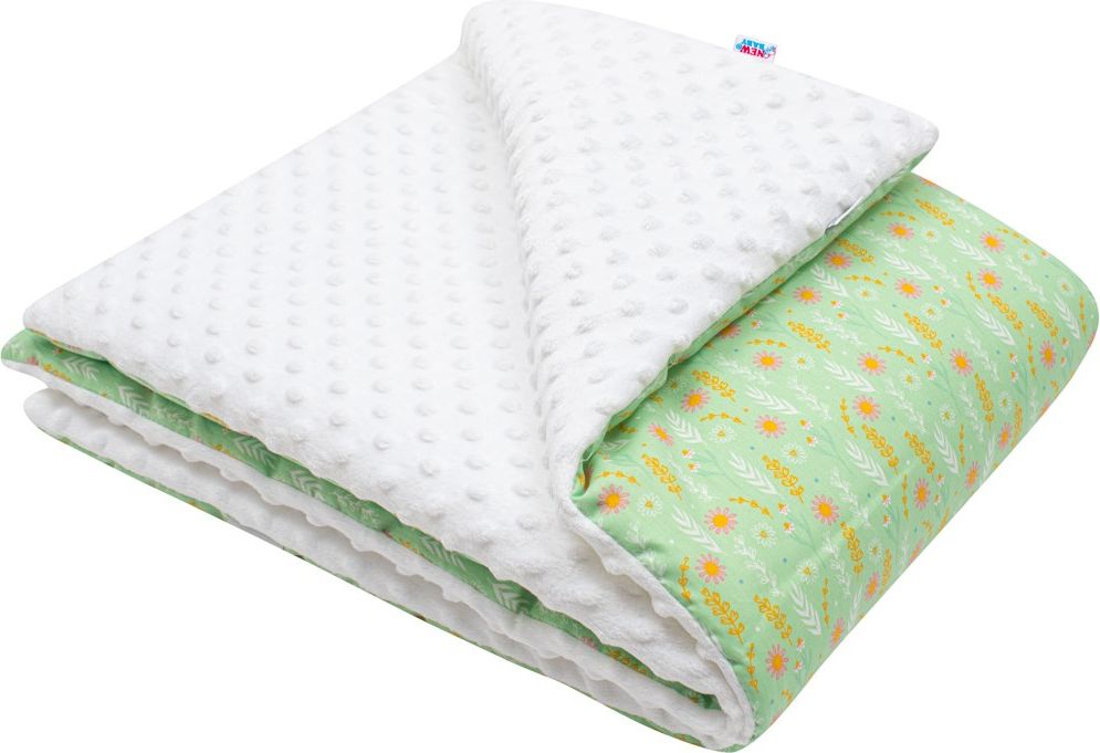 NEW BABY Dětská deka z Minky s výplní Harmony zelená 70x100 cm Bavlna/Polyester/Antialergické vlákno 70x100 cm - obrázek 2
