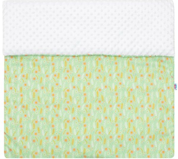 NEW BABY Dětská deka z Minky s výplní Harmony zelená 70x100 cm Bavlna/Polyester/Antialergické vlákno 70x100 cm - obrázek 3