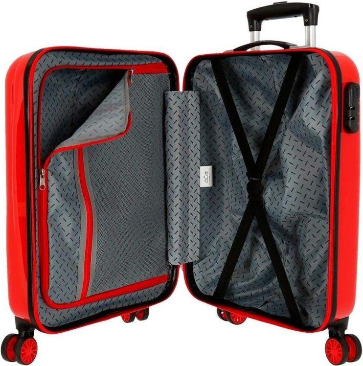 JOUMMABAGS Cestovní kufr ABS Mickey Circle red ABS plast, 55x38x20 cm, 34 l - obrázek 3