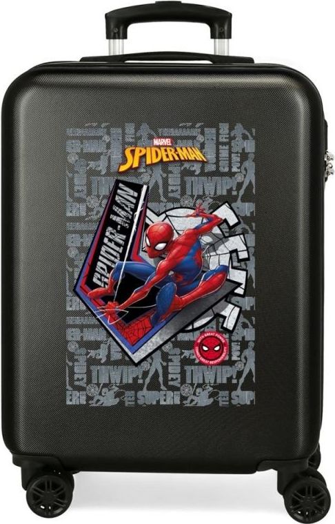 JOUMMABAGS Cestovní kufr ABS Spiderman Great Power black ABS plast, 55x38x20 cm, 34 l - obrázek 1