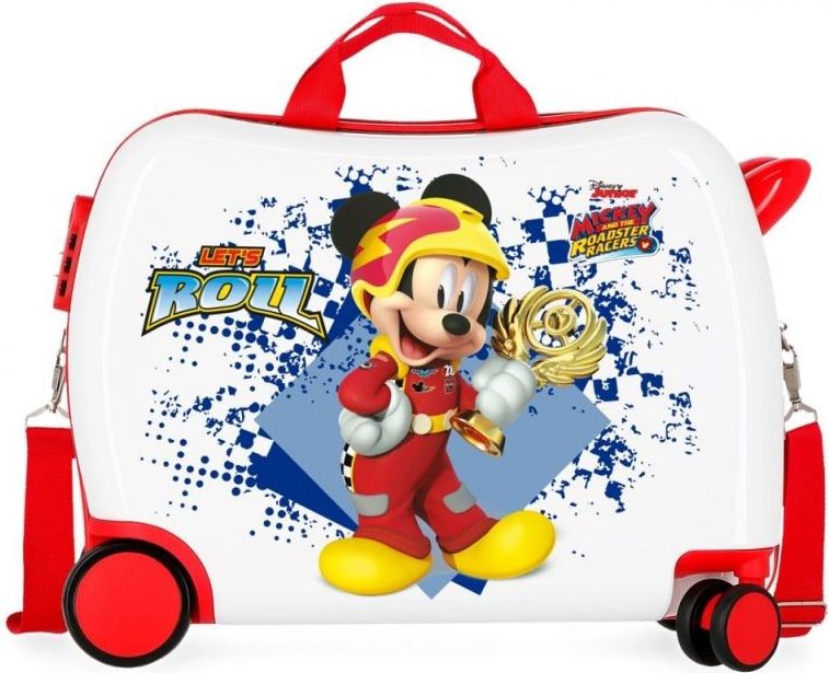 JOUMMABAGS Dětský kufřík na kolečkách Mickey Joy white MAXI ABS plast, 50x38x20 cm, 34 l - obrázek 1