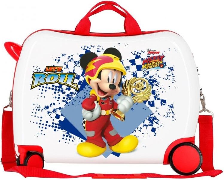 JOUMMABAGS Dětský kufřík na kolečkách Mickey Joy white MAXI ABS plast, 50x38x20 cm, 34 l - obrázek 2