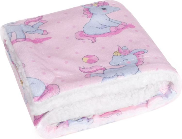 FARO Soft fleece deka s beránkem Jednorožec Polyester, 80/100 cm - obrázek 5
