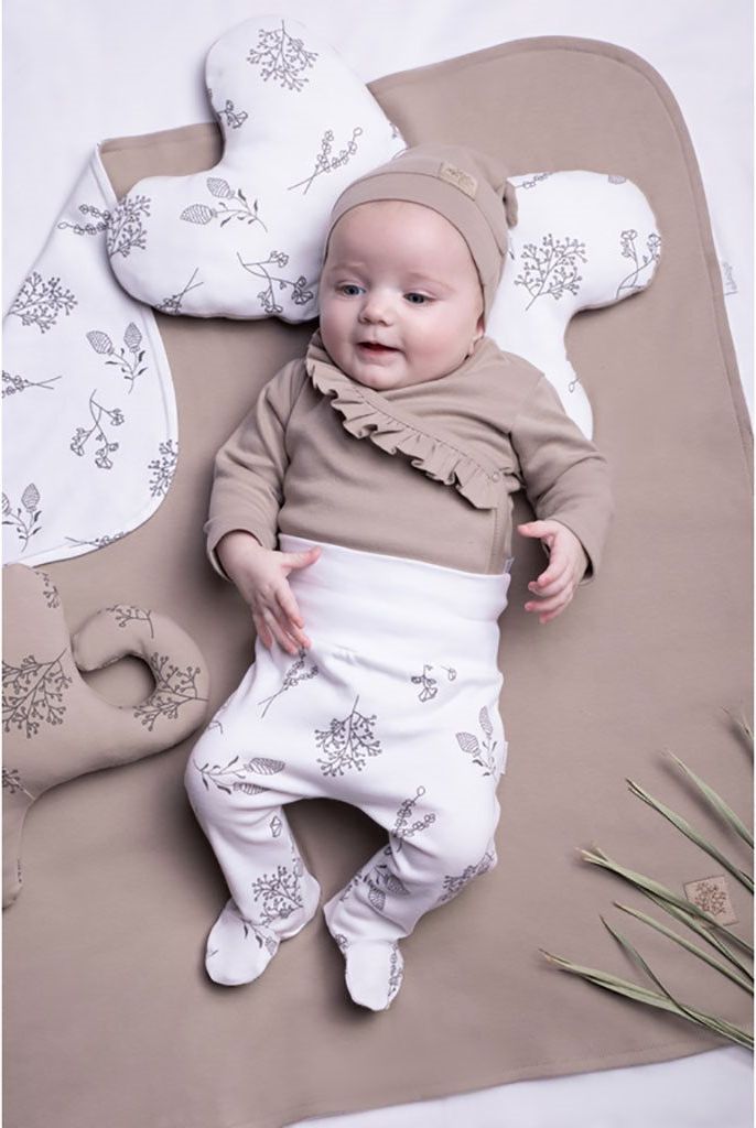 Nicol Kojenecké bavlněné body s bočním zapínáním Ella béžové 100% bavlna 62 (3-6m) - obrázek 2