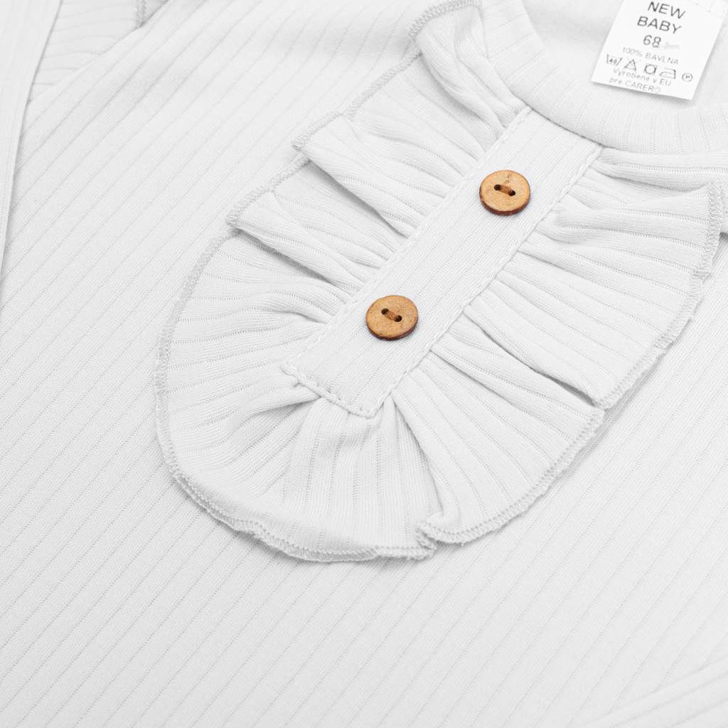 NEW BABY Kojenecké body Stripes bílé 100% bavlna 56 (0-3m) - obrázek 2