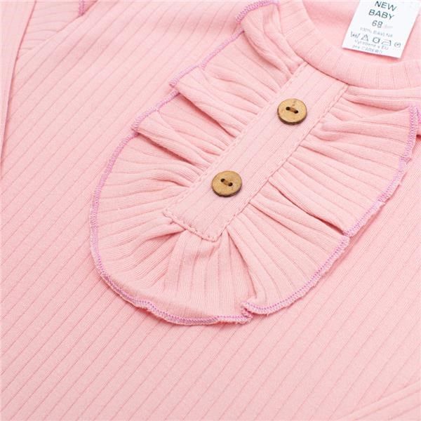 NEW BABY Kojenecké body Stripes růžové 100% bavlna 56 (0-3m) - obrázek 2