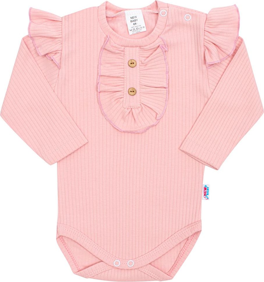 NEW BABY Kojenecké body Stripes růžové 100% bavlna 62 (3-6m) - obrázek 1