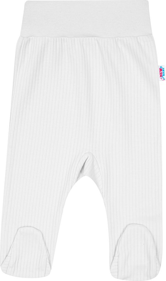 NEW BABY Kojenecké polodupačky Stripes bílé 100% bavlna 62 (3-6m) - obrázek 1