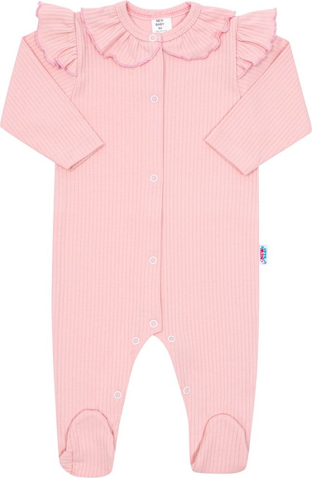 NEW BABY Kojenecký bavlněný overal Stripes růžový 68 100% Bavlna 68 (4-6m) - obrázek 1