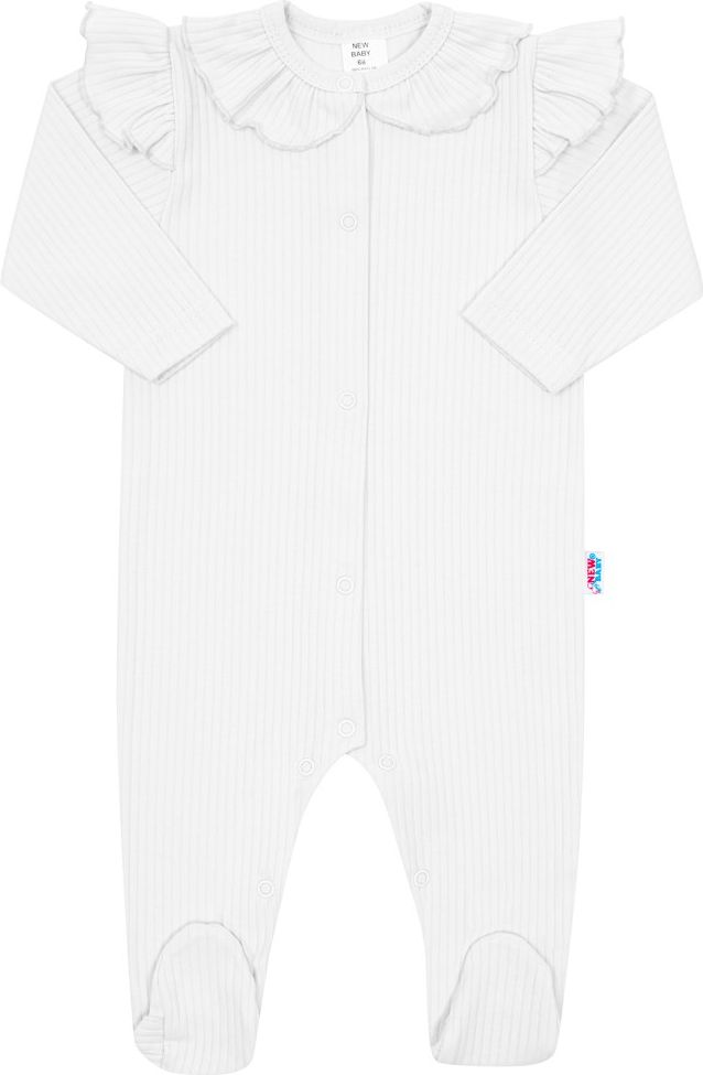 NEW BABY Kojenecký bavlněný overal Stripes bílý 74 100% Bavlna 74 (6-9m) - obrázek 1