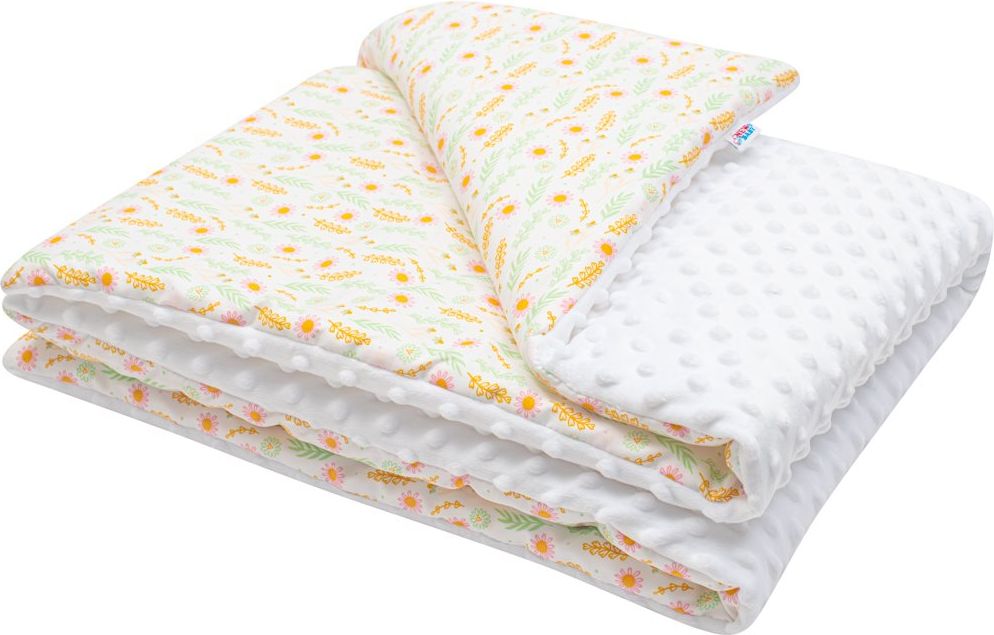 NEW BABY Dětská deka z Minky s výplní Harmony bílá 70x100 cm Bavlna/Polyester/Antialergické vlákno 70x100 cm - obrázek 1