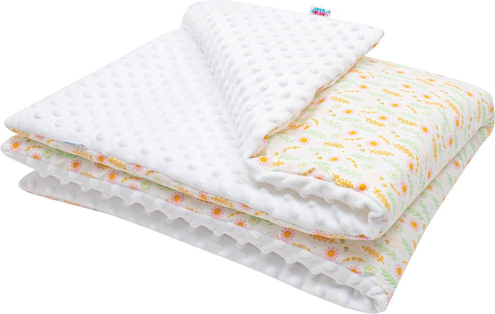 NEW BABY Dětská deka z Minky s výplní Harmony bílá 70x100 cm Bavlna/Polyester/Antialergické vlákno 70x100 cm - obrázek 2