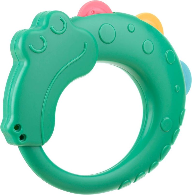 AKUKU Chrastítko Krokodýl Plast 9,5 x 8,5 cm - obrázek 1