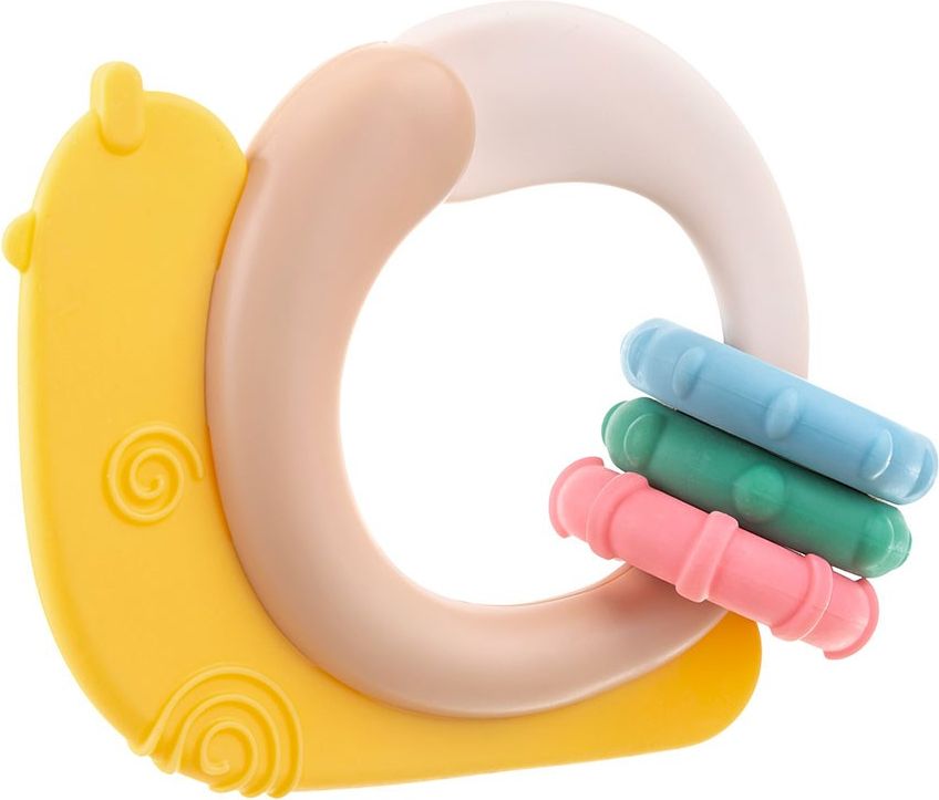 AKUKU Chrastítko-kousátko Hlemýžď Plast/Silikon 9,5 cm - obrázek 1