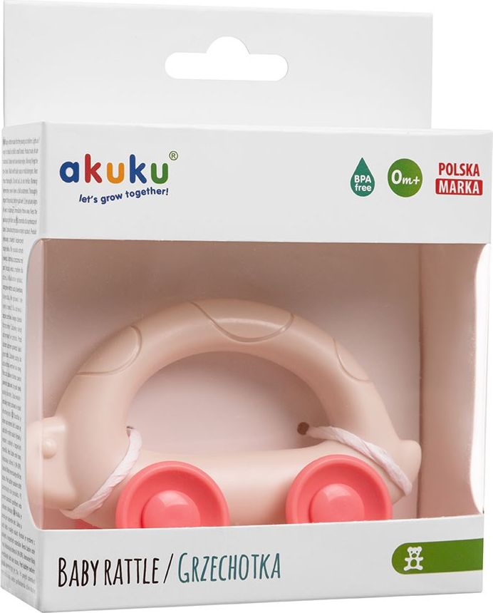 AKUKU Chrastítko Želva Plast/Silikon 10 x 6,5 cm - obrázek 2