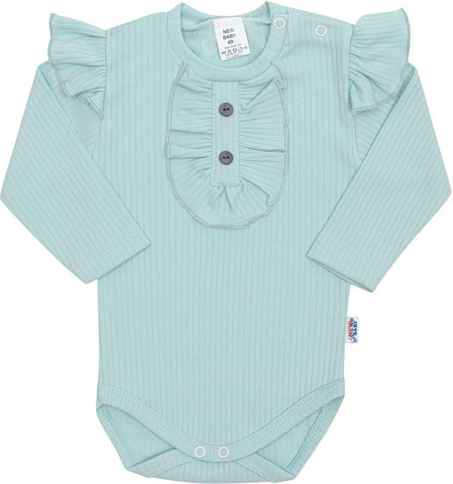 NEW BABY Kojenecké body Stripes ledově modré 100% Bavlna 68 (4-6m) - obrázek 1