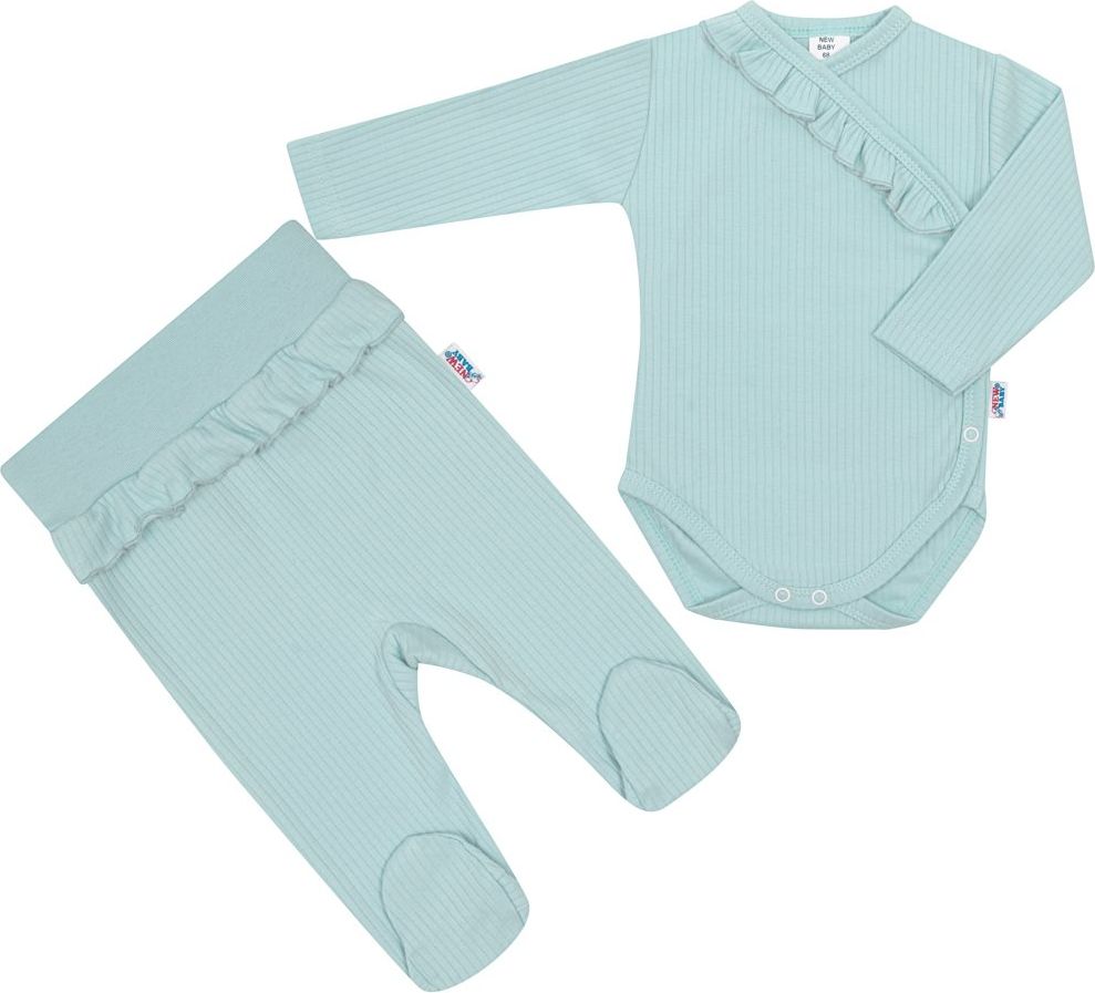 NEW BABY 2-dílná kojenecká souprava Stripes ledově modrá 100% Bavlna 74 (6-9m) - obrázek 1