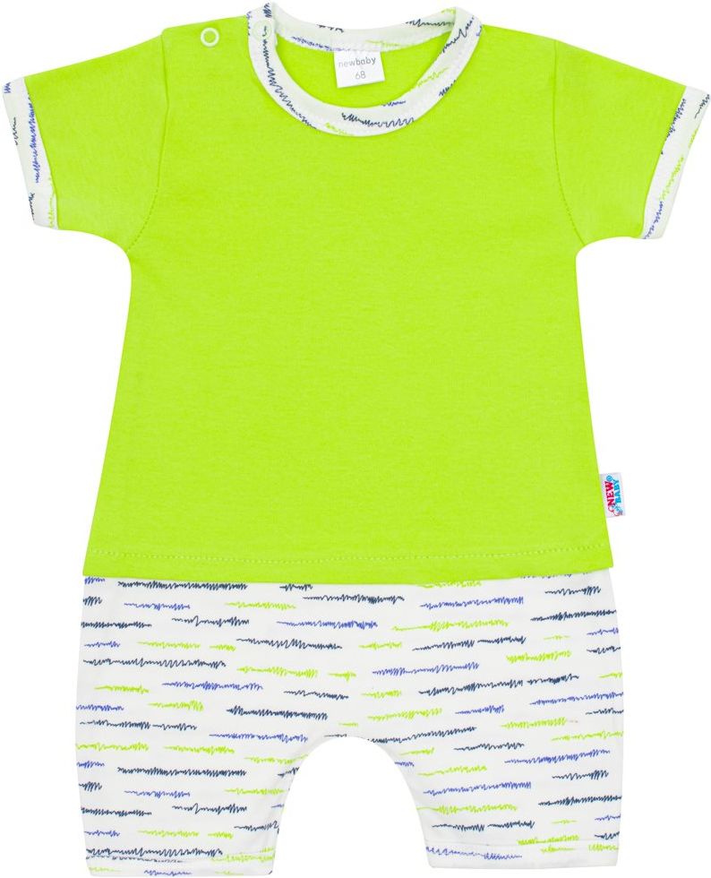 NEW BABY Kojenecký letní bavlněný overal Summertime kluk 100% Bavlna 80 (9-12m) - obrázek 1