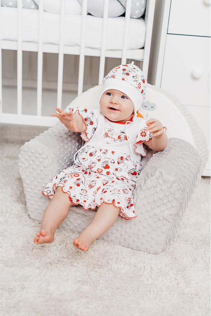 NEW BABY Kojenecké šaty Beruška 100% bavlna 62 (3-6m) - obrázek 3