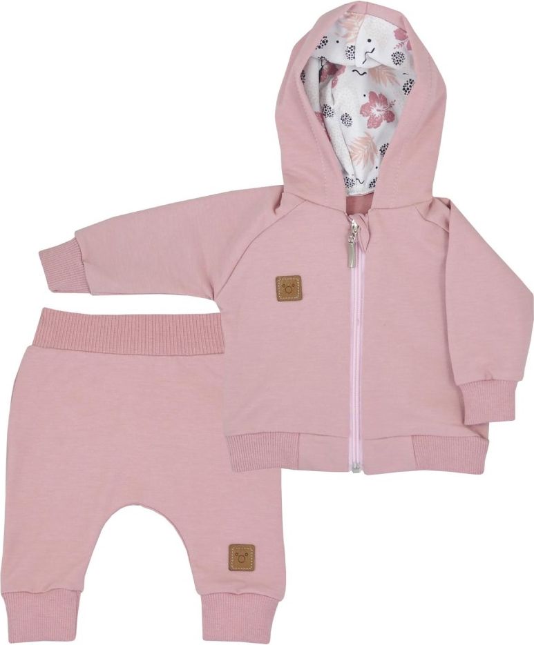 KOALA Kojenecké tepláčky a mikinka s kapucí Flowers Bavlna/Polyester 62 (3-6m) - obrázek 1