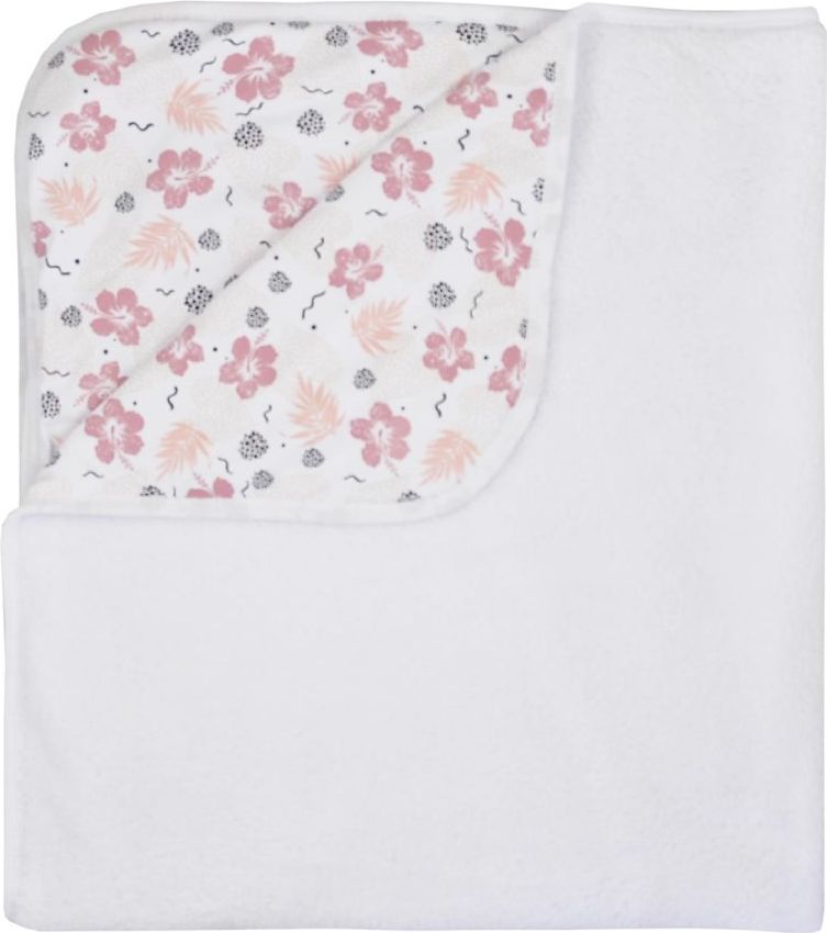 KOALA Dětská oboustranná deka Flowers Bavlna/Polyester 110x90 cm - obrázek 1