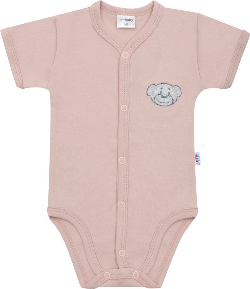 NEW BABY Kojenecké bavlněné celorozepínací body BrumBrum old pink 100% bavlna 56 (0-3m) - obrázek 1