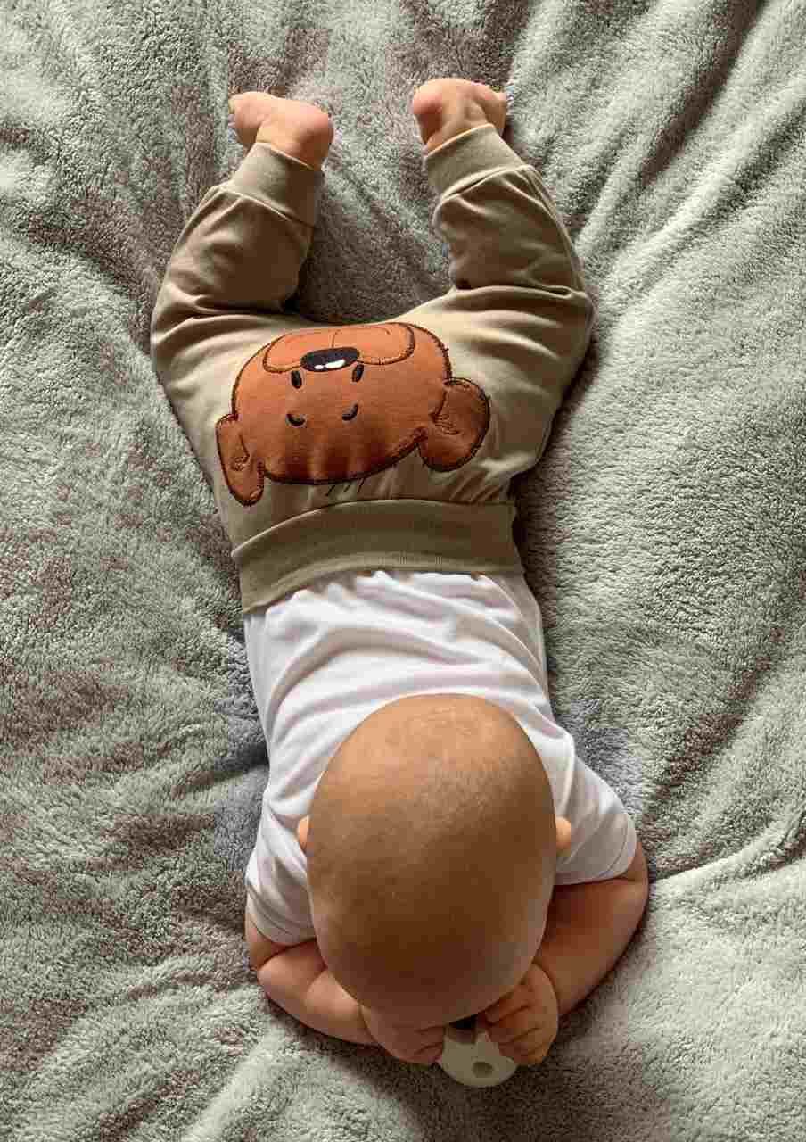 NEW BABY Kojenecké bavlněné tepláčky BrumBrum latte 100% bavlna 68 (4-6m) - obrázek 4