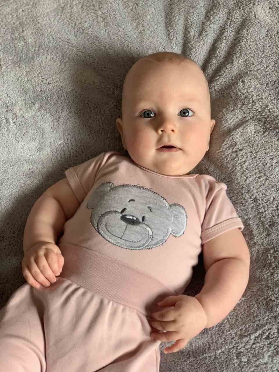 NEW BABY Kojenecké bavlněné body s krátkým rukávem BrumBrum old pink 100% bavlna 74 (6-9m) - obrázek 3