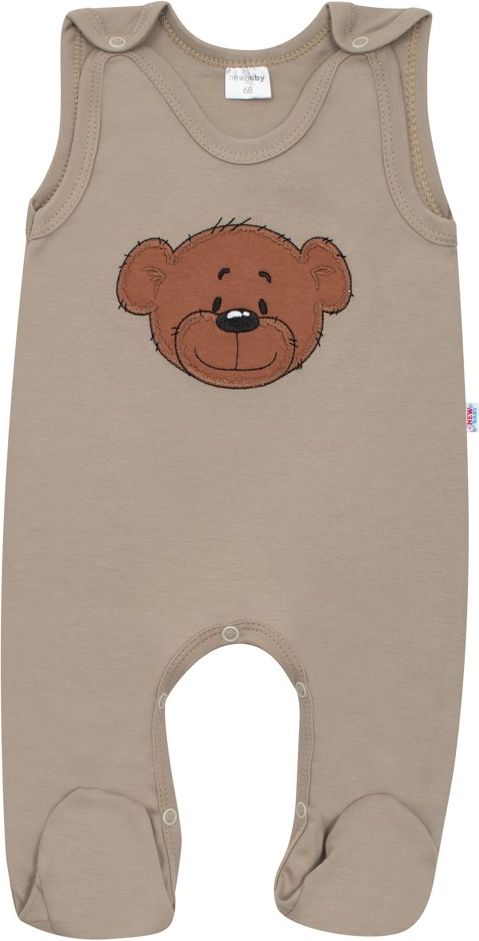 NEW BABY Kojenecké bavlněné dupačky BrumBrum latte 100% bavlna 80 (9-12m) - obrázek 1