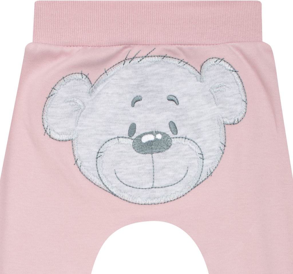 NEW BABY Kojenecké bavlněné tepláčky BrumBrum old pink 100% bavlna 80 (9-12m) - obrázek 3