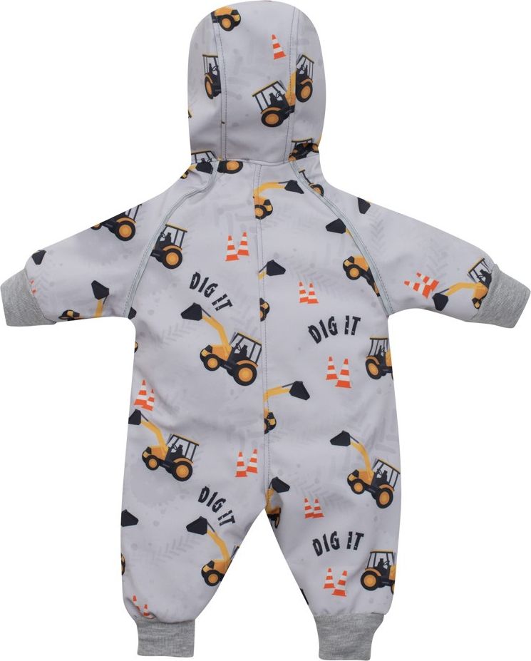 NEW BABY Softshellový kojenecký overal Bagr Polyester/Polyamid 98 (2-3r) - obrázek 2
