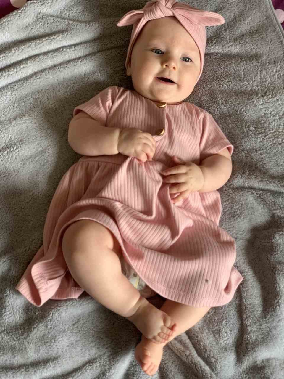 NEW BABY Kojenecké bavlněné šatičky s čelenkou Practical 100% bavlna 80 (9-12m) - obrázek 5