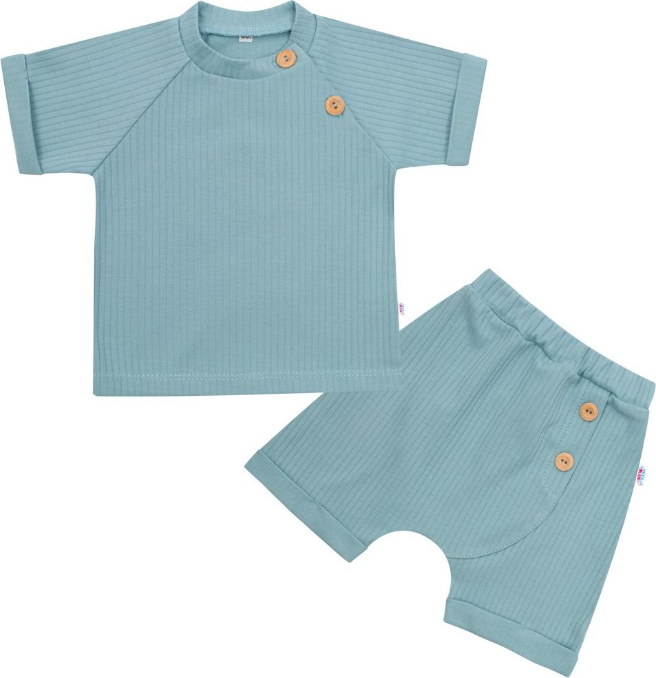 NEW BABY Kojenecká letní souprava tričko a kraťásky Practical 100% bavlna 80 (9-12m) - obrázek 1