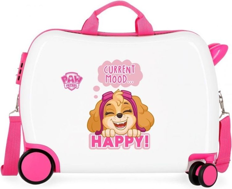 JOUMMABAGS Dětský kufřík na kolečkách Paw Patrol Happy white MAXI ABS plast, 50x38x20 cm, 34 l - obrázek 1