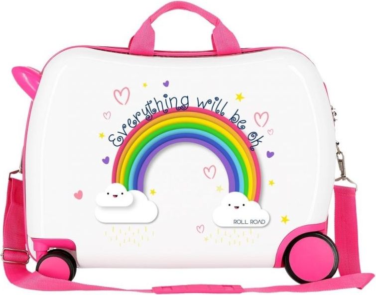 JOUMMABAGS Dětský kufřík na kolečkách Roll Road Everything OK MAXI ABS plast, 50x38x20 cm, 34 l - obrázek 2