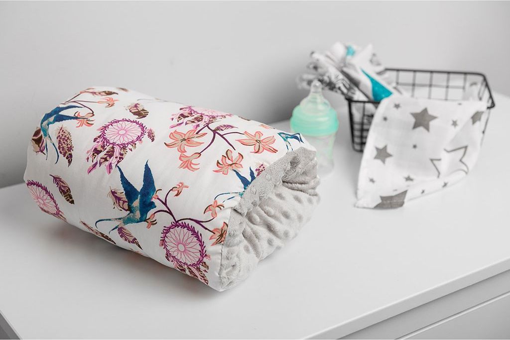 SENSILLO Podložka na krmení Sensillo Minky ptáčci Bavlna/Polyester 17x24 cm - obrázek 4