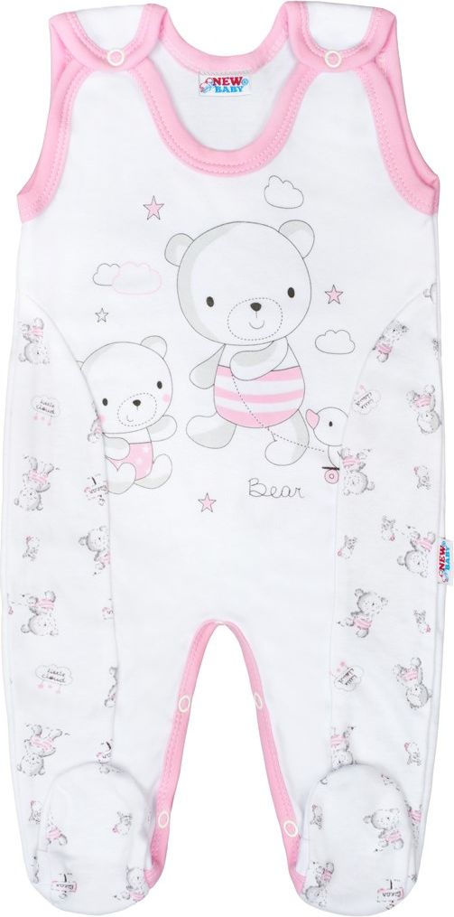 NEW BABY Kojenecké dupačky New Baby Bears růžové 100% Bavlna 62 (3-6m) - obrázek 1