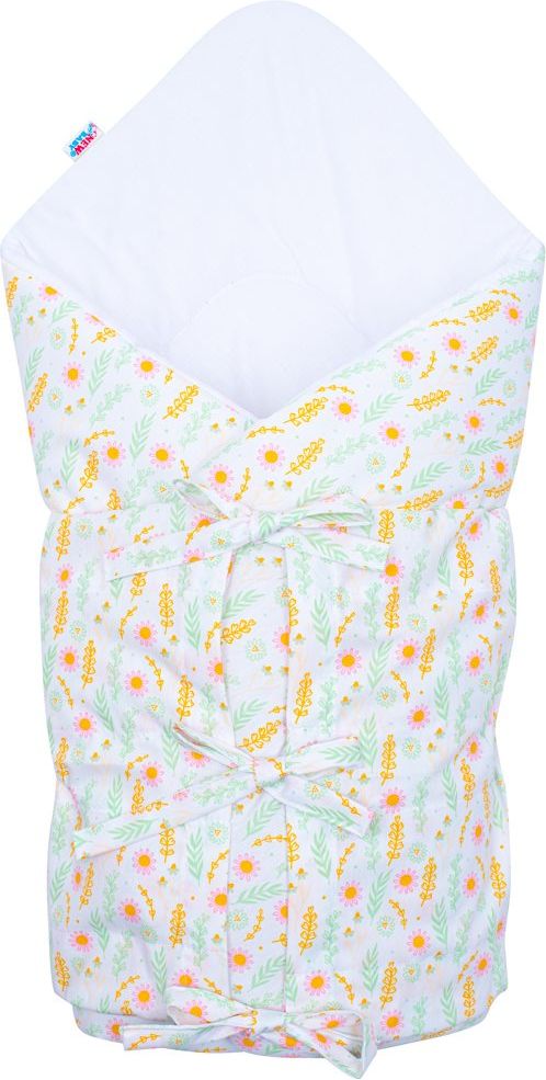 NEW BABY Klasická šněrovací zavinovačka Harmony bílá Bavlna/Polyester/Antialergické vlákno 70x70 cm - obrázek 1