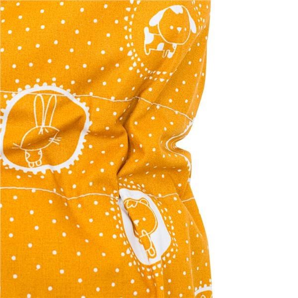 NEW BABY Klasická šněrovací zavinovačka Zvířátka hořčicová Bavlna/Polyester/Antialergické vlákno 70x70 cm - obrázek 3