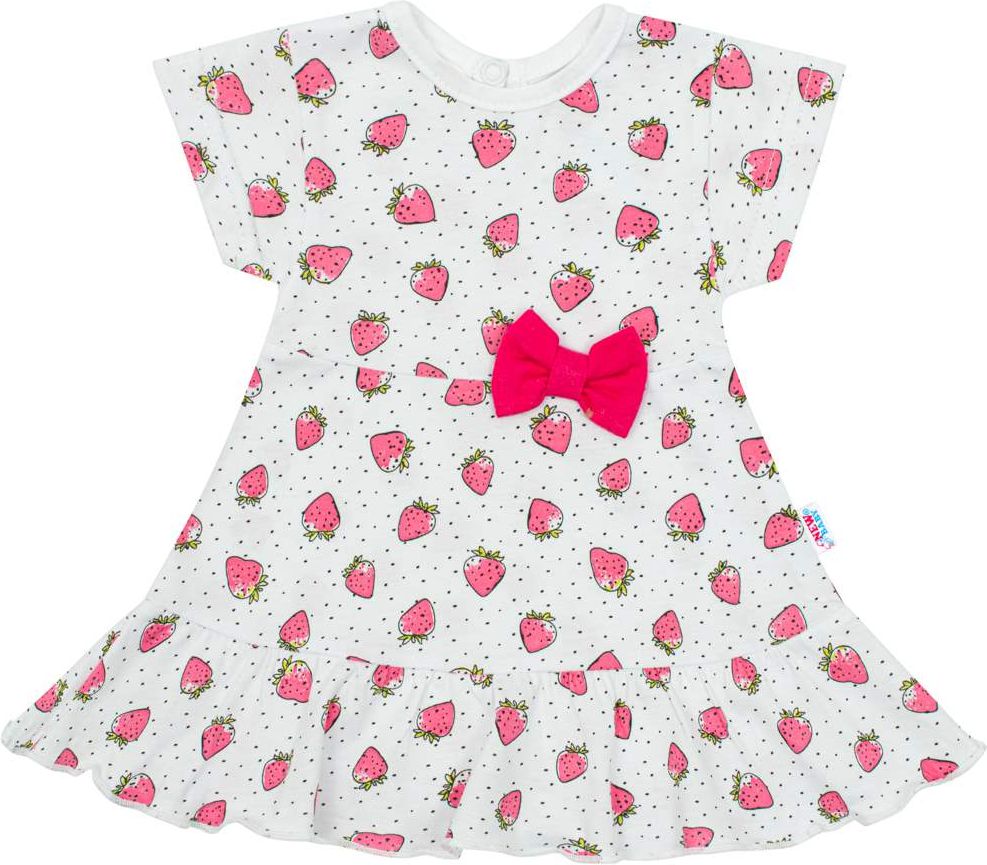 NEW BABY Kojenecké bavlněné šatičky s čelenkou Strawbery 100% Bavlna 80 (9-12m) - obrázek 2