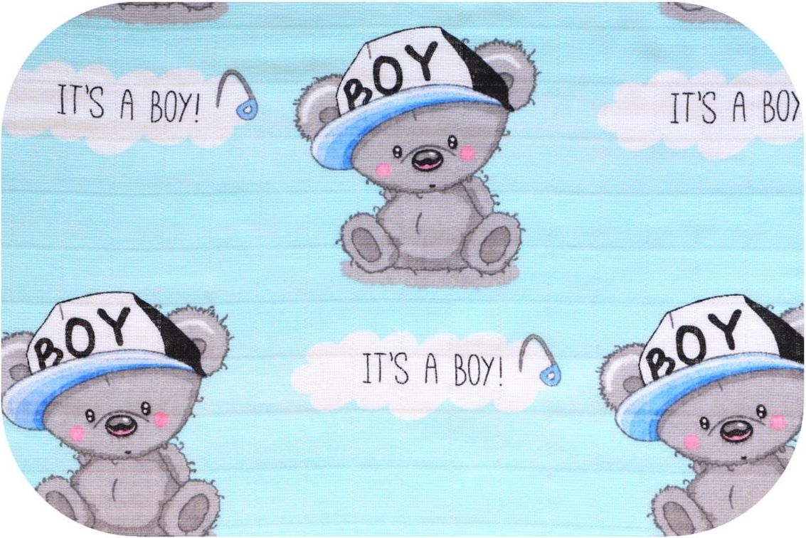 JASMINE Bavlněné pleny s potiskem It´s a Boy 70x80 10ks - obrázek 2